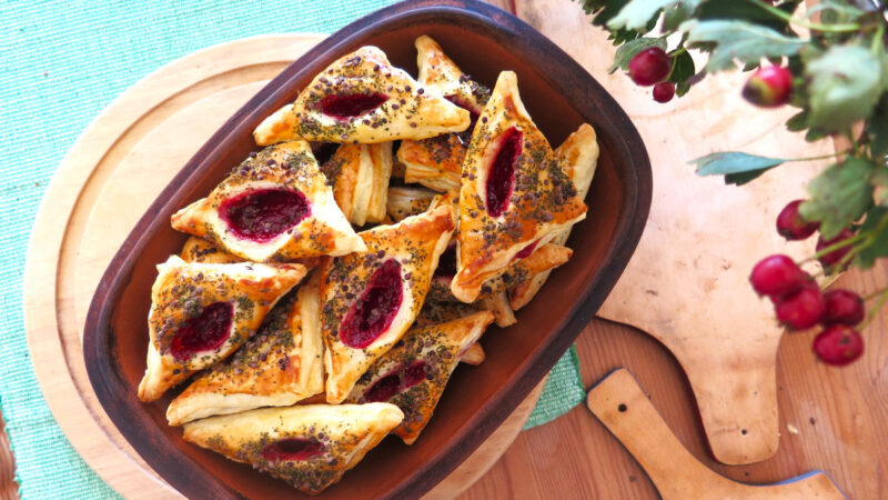 „Blätterteigtaschen mit wilder Marmelade“